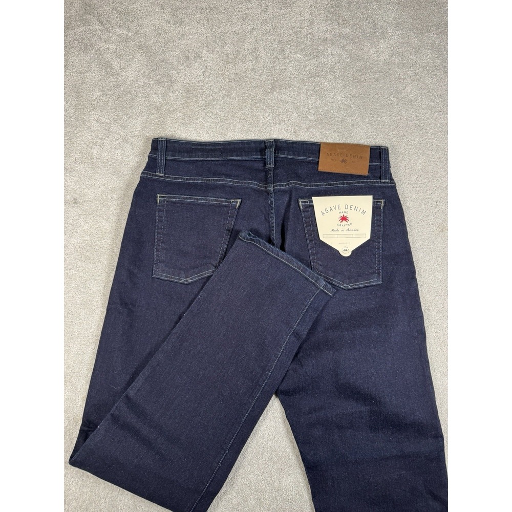 Agave Denim No‎ 11 Classic Fit Blue Jeans Men's Size 36x34 Big Drakes Rinse NWT